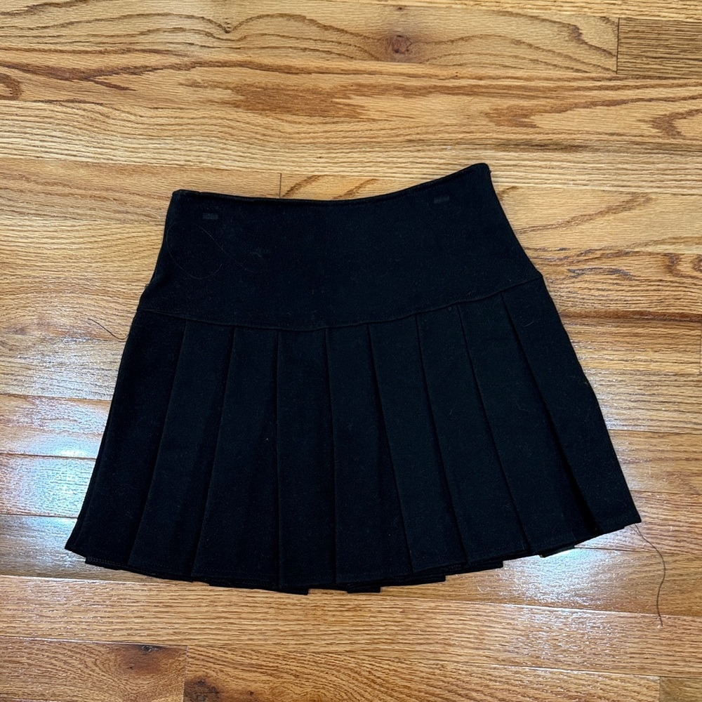 Princess Polly Black Skater Skirt suede
